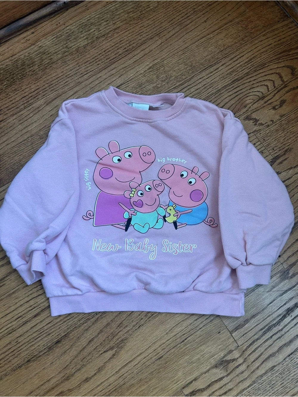 Peppa Pig x Zara New Baby Sister Two Piece Outfit Sweatshirt & Leggings Size 6